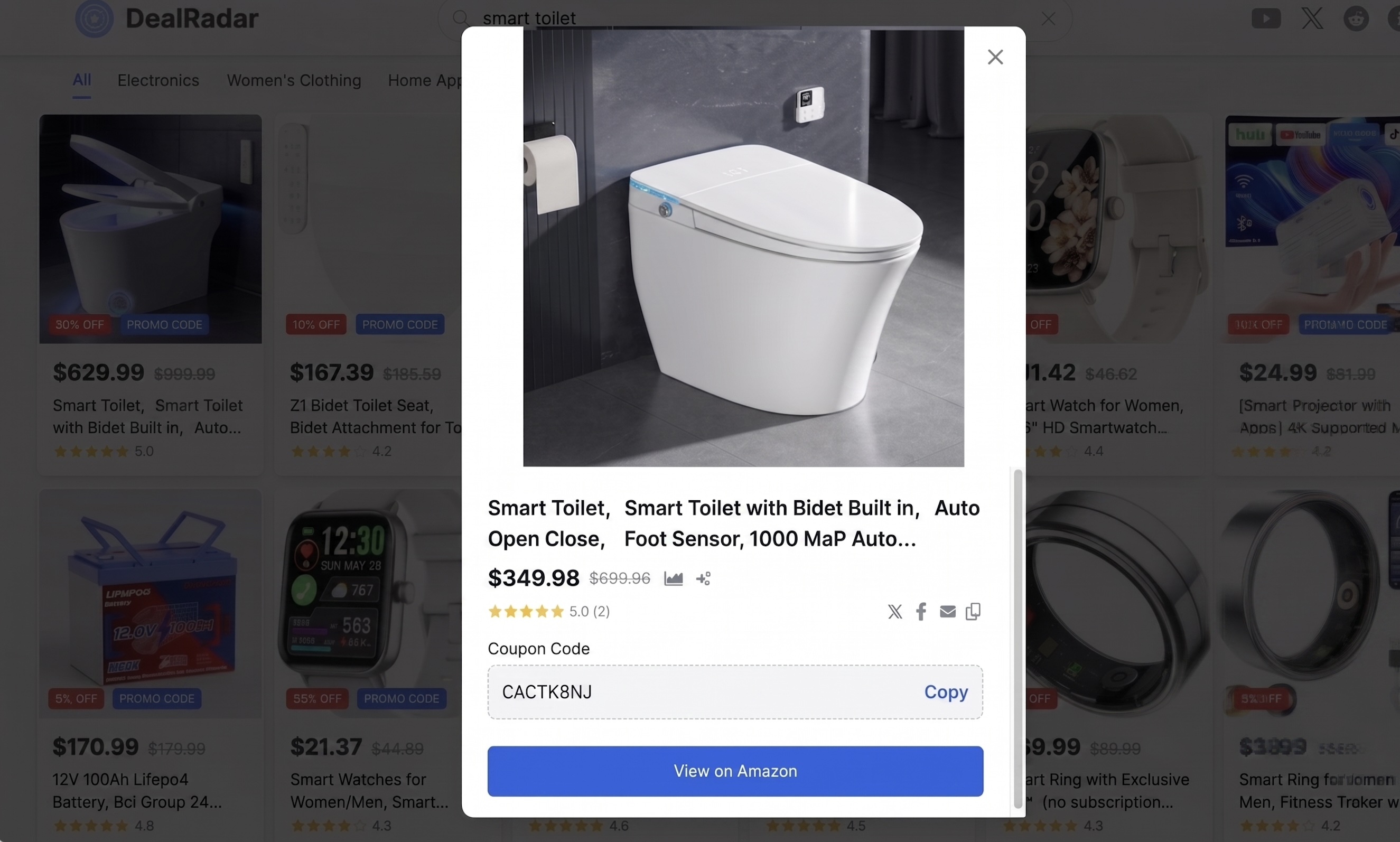 Click on Deal Radar Deal